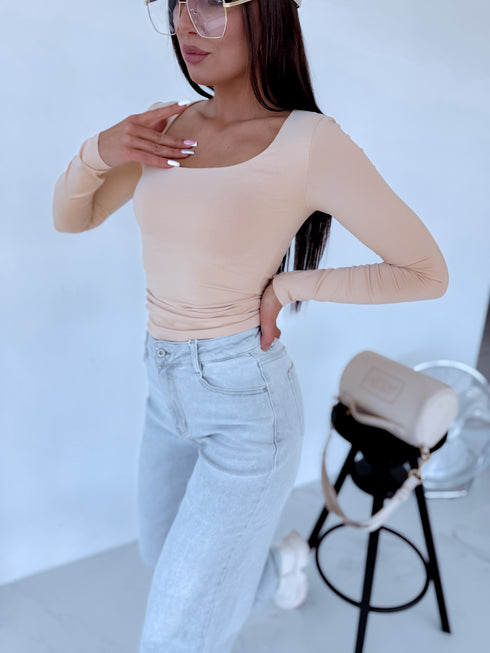 PUSH-UP top "OPULENCE VD73" - BEIGE